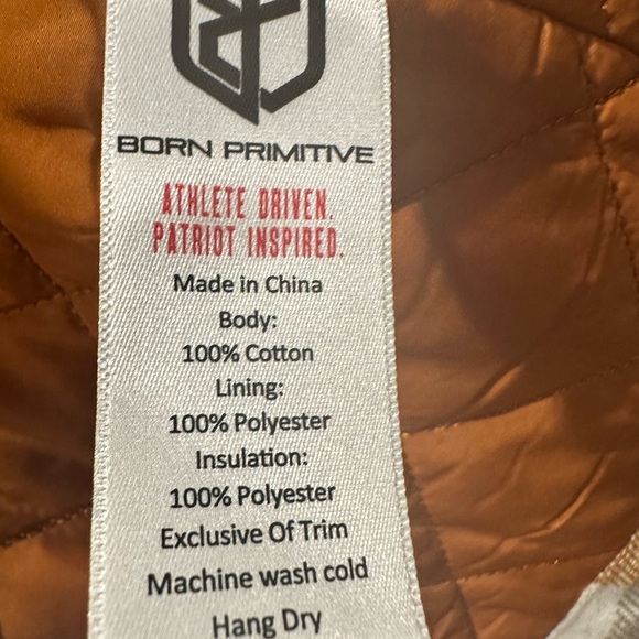 Born Primitive TimberQuilted  Jacket Orange and Tan - Picture 9 of 11
